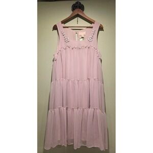 *RescueAnimalFundraiser*HM Pink Tiered Sleeveless Babydoll Mini Dress NWT Size 6